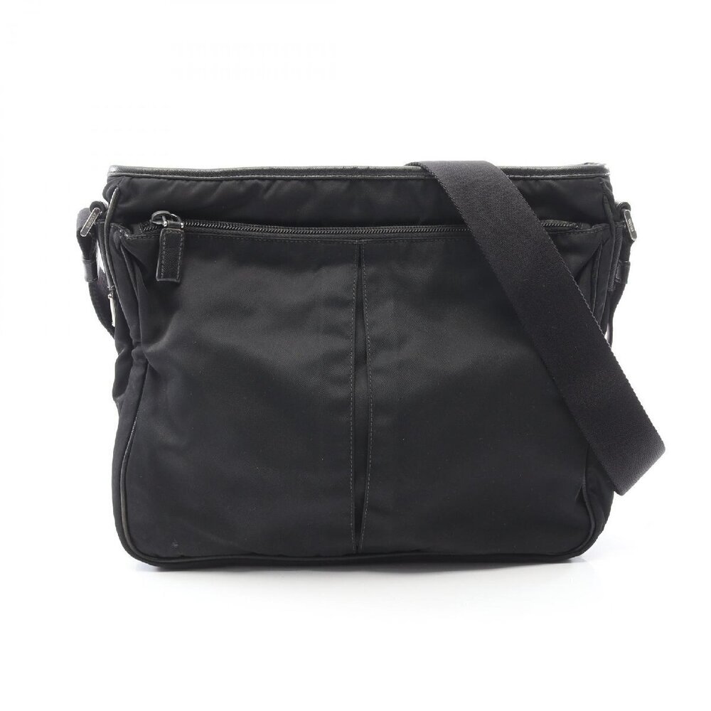 Prada Vela shoulder bag leather Black